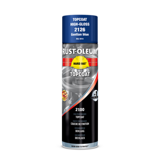 Peinture Finition Protection HARD HAT® Aérosol 500ml (Bleu gentiane brillant RAL 5010) - Rust Oleum