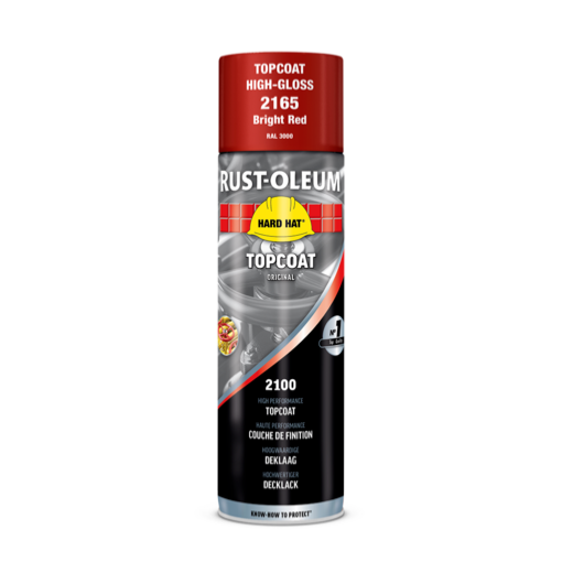 Peinture Finition Protection HARD HAT® Aérosol 500ml (Rouge vif RAL 3000) - Rust Oleum