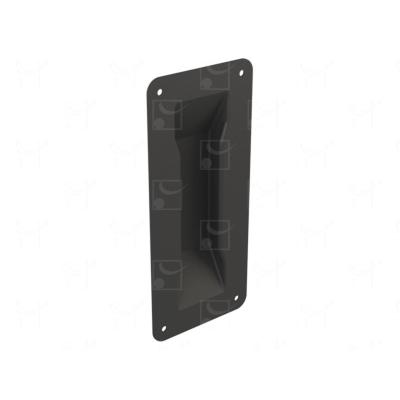 Poigne Cuvette Porte Coulissant Bois Fer Plat Noir Mat Moderne (RD-4B ROC DESIGN) - Mantion