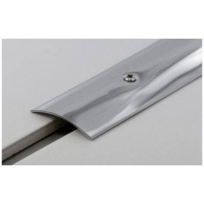 Seuil plat à visser inox brillant 12/10 2,27m x 50mm (3mm) 200011 - Dinac