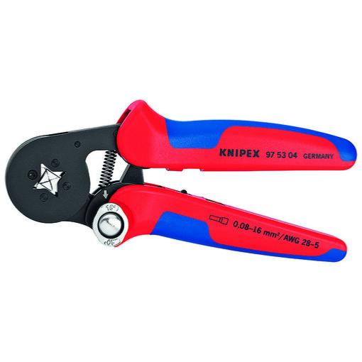 Pince à sertir auto-ajustable pour embouts de câble avec accès latéral 180mm - Knipex