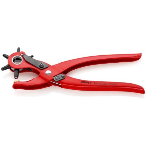 Pince emporte-pièces revolver avec 6 buses 220mm - Knipex