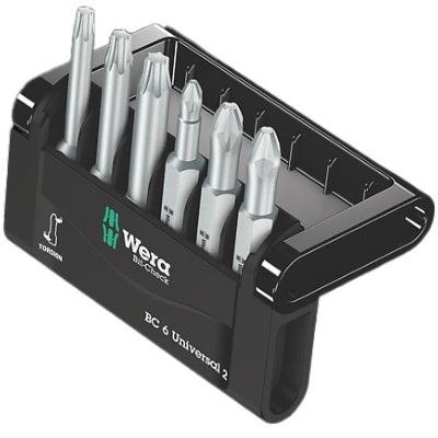 Étui d'embouts Bit-Check 6 Universal 2 SB (Lot de 6) - Wera