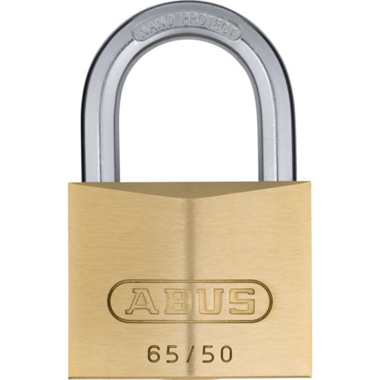 Cadenas à clé laiton traditionnel série 65 50mm s'entrouvrant N.6501 - Abus