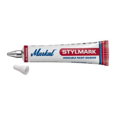 Marqueur  peinture industriel indlbile bille 3mm tube 50ml (Blanc) - Wilmart