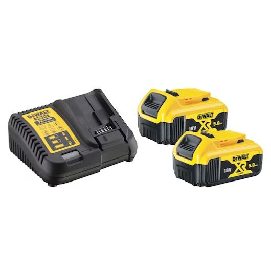 Pack 2 batteries + Chargeur 18V 5.0Ah LI-ION - Dewalt