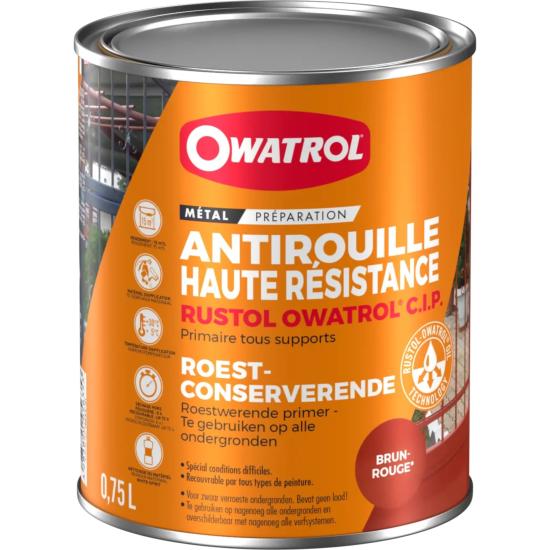 Rustol CIP Antirouille Haute Résistance Primaire Tous Supports 0.75L 786AA/NL - Owatrol