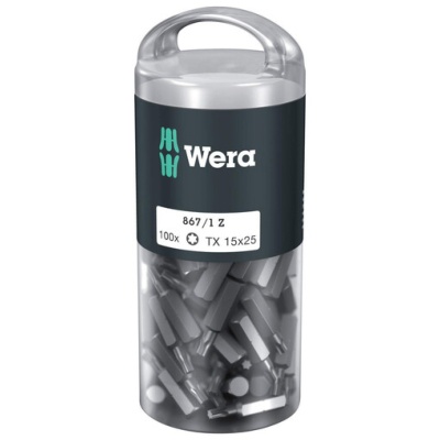 Embout Z 867/1 Torx TX 15x25mm (Lot de 100) - Wera