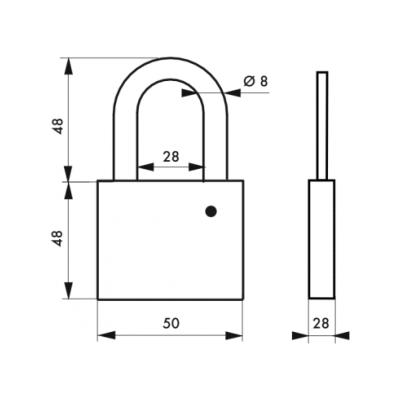 Cadenas de consignation laiton 407 CP 50mm sans cylindre - Thirard