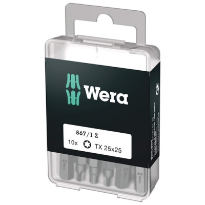 Embout Z 867/1 Torx TX 25x25mm (Lot de 10) - Wera