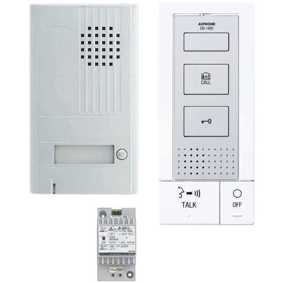 Interphone Kit mains libres haut-parleur porte maison facile à installer DBS1AP (118712) - Aiphone