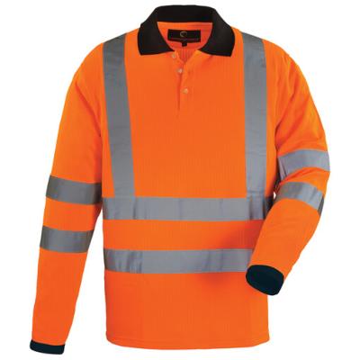 Polo t-shirt haute visibilit  bandes rflchissantes orange YARD - Coverguard