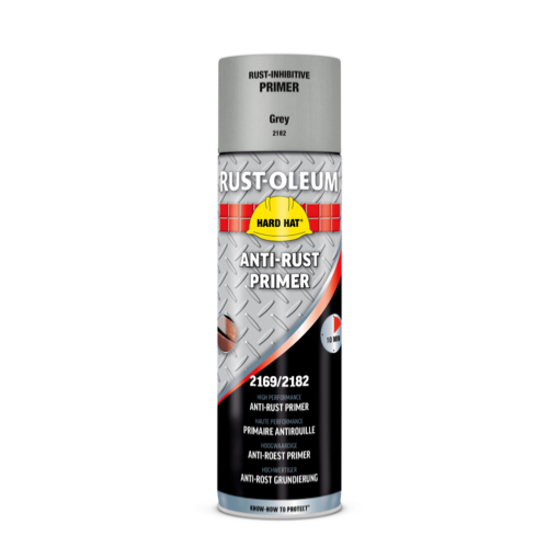 Peinture Primaire Antirouille HARD HAT® Aérosol 500ml (Gris) - Rust Oleum