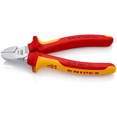 Pince coupante de côté isolée 1000V 160mm Ø2-4 - Knipex