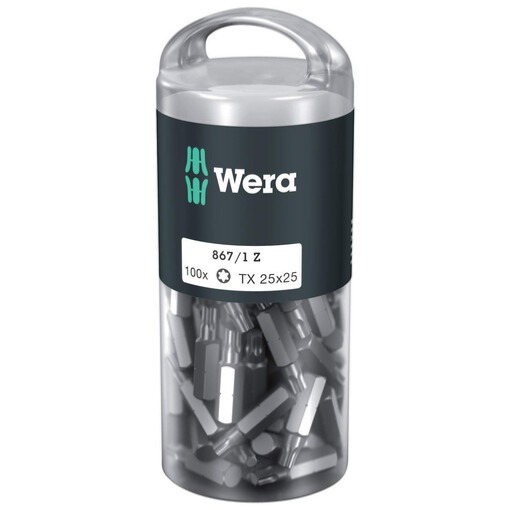 Embout Z 867/1 Torx® TX 25x25mm (Lot de 100) - Wera