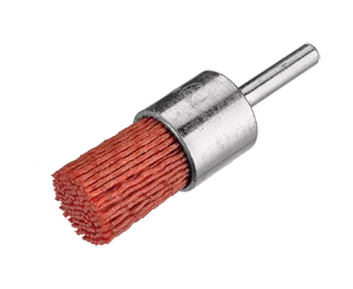 BROSSE PINCEAU SUR TIGE DE 6 MM GRITTYFLEX Ø25 MM FIL ABRASIF GR.80 ROUGE