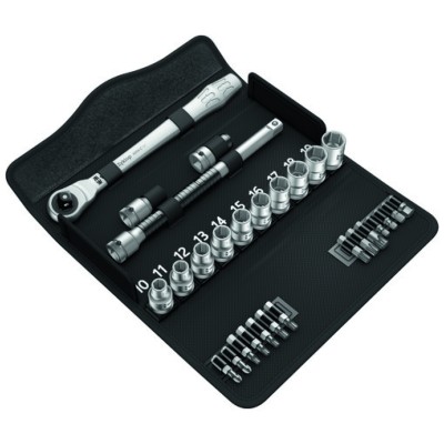 Jeu de cliquet ZYKLOP METAL 1/2" 8100 SC 8 (28 pices) - Wera