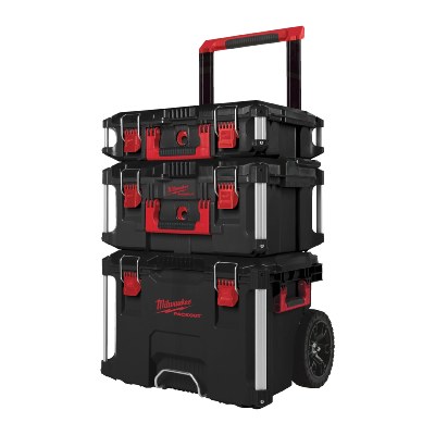 Servante coffre emboitable PACKOUT™ BOX (Trolley + Coffret Large + Coffre) - Milwaukee