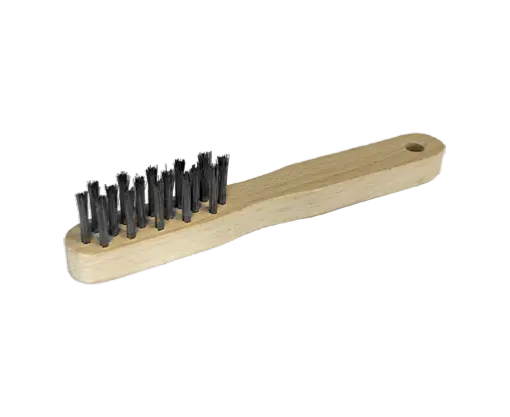 BROSSE BOUGIE MANCHE BOIS LG.200 MM 3 RANGS ACIER DROIT 0,20 MM