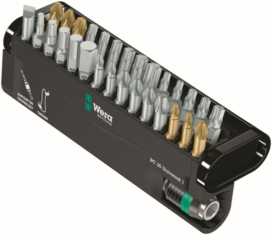 Coffret 29 embouts Bit-Check 30 Universal 1 avec Adaptateur - Wera