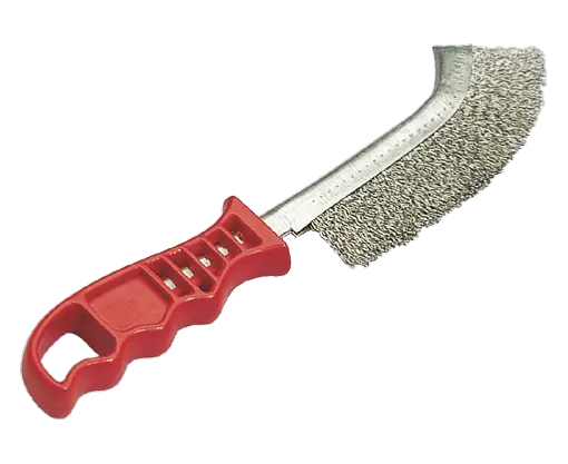 BROSSE UNIVERSELLE À MANCHE PLASTIQUE 1 RANG Acier Ondulé 0,30mm