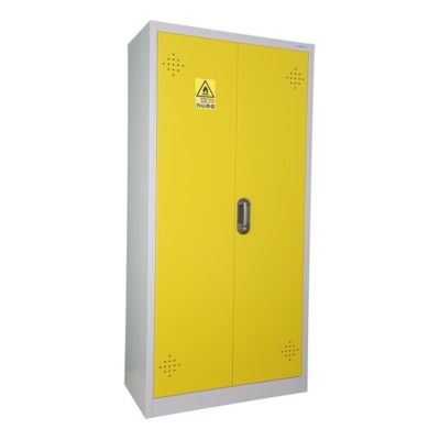 Armoire sureté produit dangereux jaune gris 300L 14.E 2 portes hautes - Trionyx