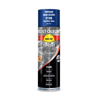 Peinture Finition Protection HARD HAT Arosol 500ml (Bleu gentiane brillant RAL 5010) - Rust Oleum