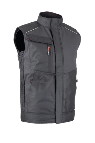 BODYWARMER CRATERE GRIS NUIT/NOIR