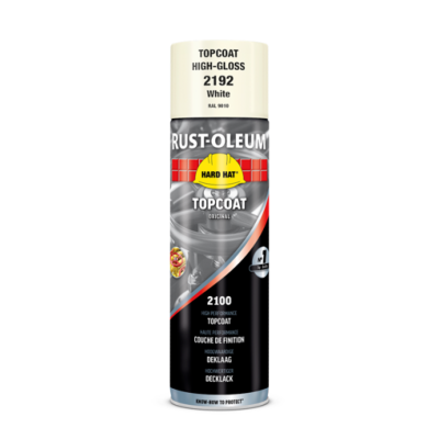 Peinture Finition Protection HARD HAT Arosol 500ml (Blanc pur RAL 3000) - Rust Oleum