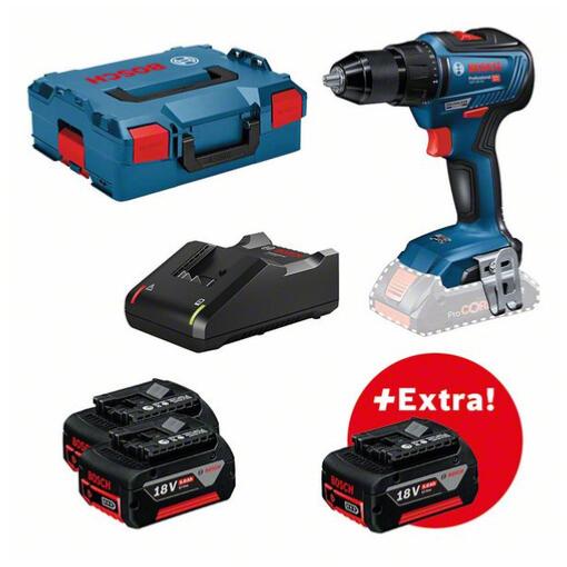 Perceuse visseuse 18V GSR 18V-55 (+3 batteries 5Ah, coffret L-BOXX) - Bosch