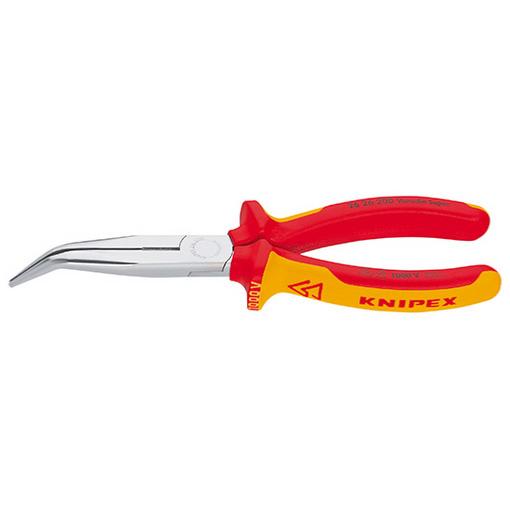 Pince à bec demi-rond 200mm coudé à 40° isolée 1000V - Knipex