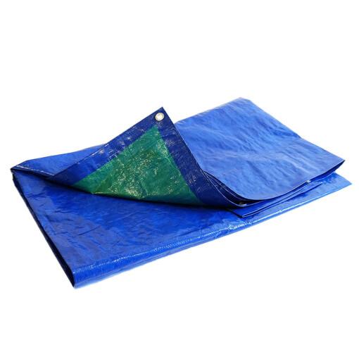 Bâche SR150 verte bleue imperméable coins renforcés œillets anti-UV - Tecplast