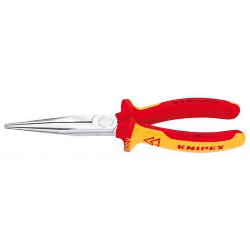 Pince à bec demi-rond 200mm droit isolée 1000V - Knipex