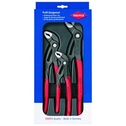 Pinces multiprise Cobra® anti-dérapant auto-bloquant (Jeu de 3) - Knipex