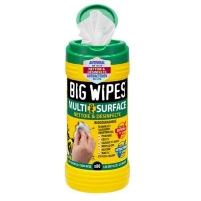 Tube 80 lingettes nettoyantes Multi-Surface BIG WIPES Bio (BIMUL080-ZZ000BT) - Difac