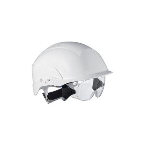 Casque chantier avec surlunette ventilé blanc - Centurion