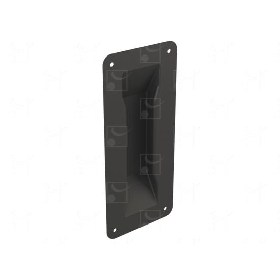 Poignée Cuvette Porte Coulissant Bois Fer Plat Noir Mat Moderne (RD-4B ROC DESIGN®) - Mantion