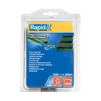 Agrafe VR22 pour fil de clture 5-11mm plastifie vert (Blister de 1100) - Rapid