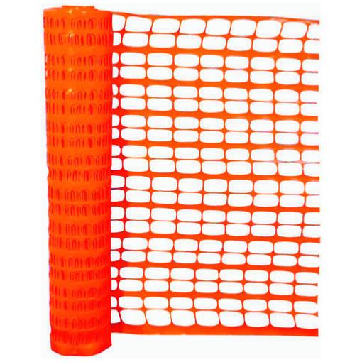 Barrière de chantier orange fluo 1x50m filet polyéthylène anti-UV - Taliaplast