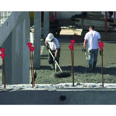 Embout sécurité rouge chantier anti perforation pour fers à béton Ø8-20mm - Taliaplast