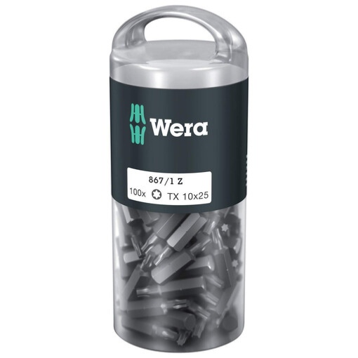 Embout Z 867/1 Torx® TX 10x25mm (Lot de 100) - Wera