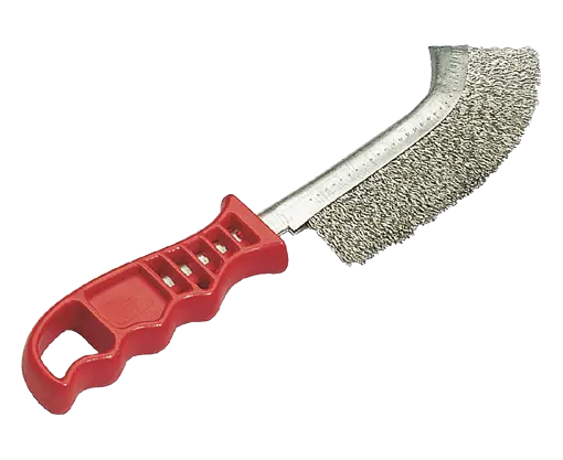 BROSSE UNIVERSELLE À MANCHE PLASTIQUE 1 RANG Acier Ondulé 0,30mm