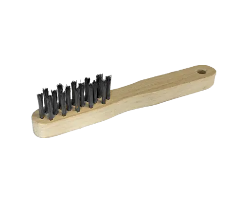 BROSSE BOUGIE MANCHE BOIS LG.200 MM 3 RANGS ACIER DROIT 0,20 MM