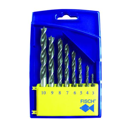 Mèche à bois 3 pointes Ø3-10mm 01200008K (Coffret x8) - Fisch®