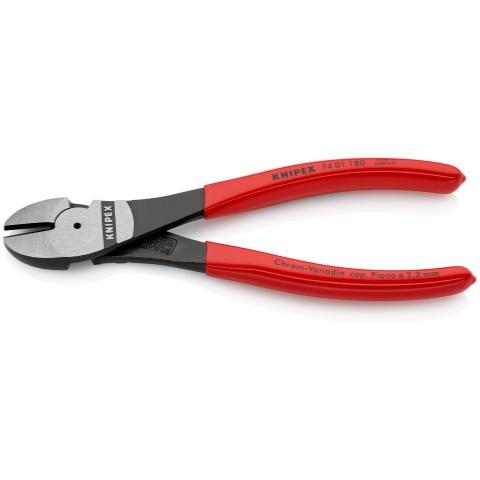 Pince coupante de côté forte démultiplication 180mm Ø2,2-3,8 - Knipex