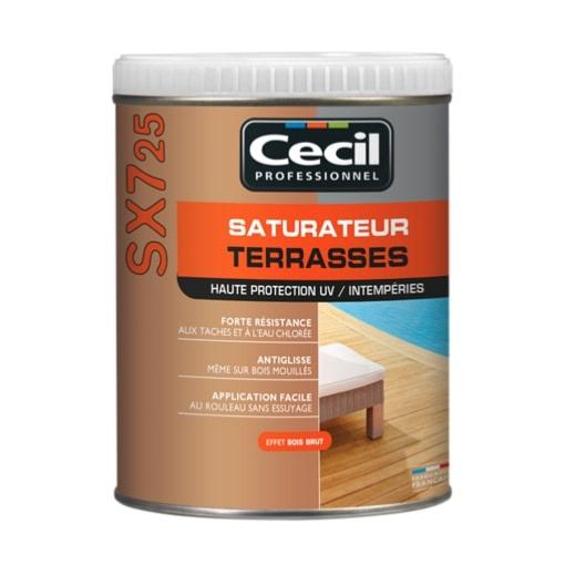 Saturateur terrasse SX725 naturel mat bois extérieur (1L) - Cecil