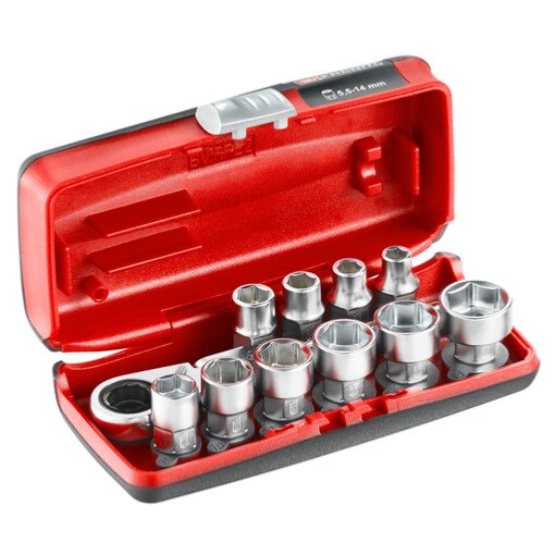 Coffret douilles et accessoires HEX 1/4' 6 Pans (11 Pièces) - Facom