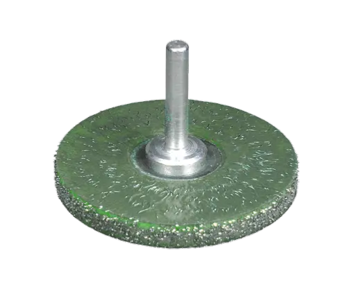 BROSSE CIRCULAIRE SUR TIGE DE 6 MM Ø63 MM ÉP.8 MM ACIER ENROBÉ 0,30 MM