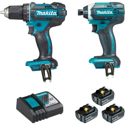 Lot 2 machines 18V 5Ah Perceuse DDF482 + Visseuse à chocs DTD152 + Batteries (DLX2127TJ1) - Makita