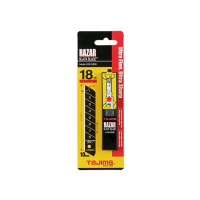 Lames de cutter Razar Black 18 mm pour Driver DC561 (Lot de 10) - Tajima